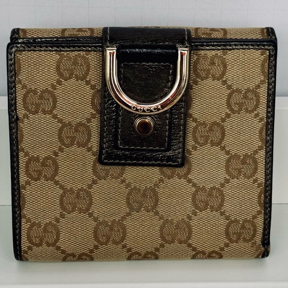 Gucci Handbags - Gucci Canvas Canvas Compact Metallic Wallet